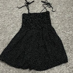 Forever 21 Tie Shoulder Polka Dot Romper